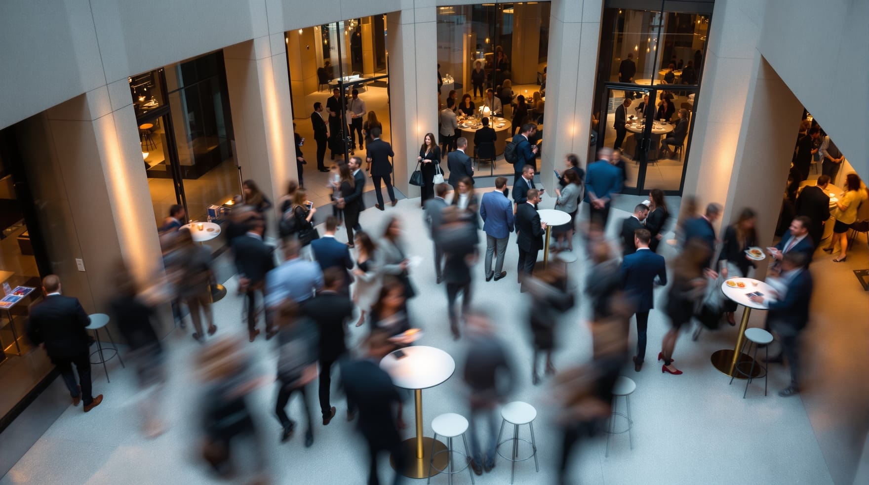 A business networking reception, representing the Chamber's member events