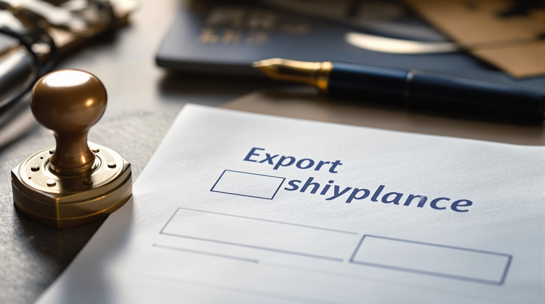 Export documentation on a desk, representing certificates of origin for shipments to Israel